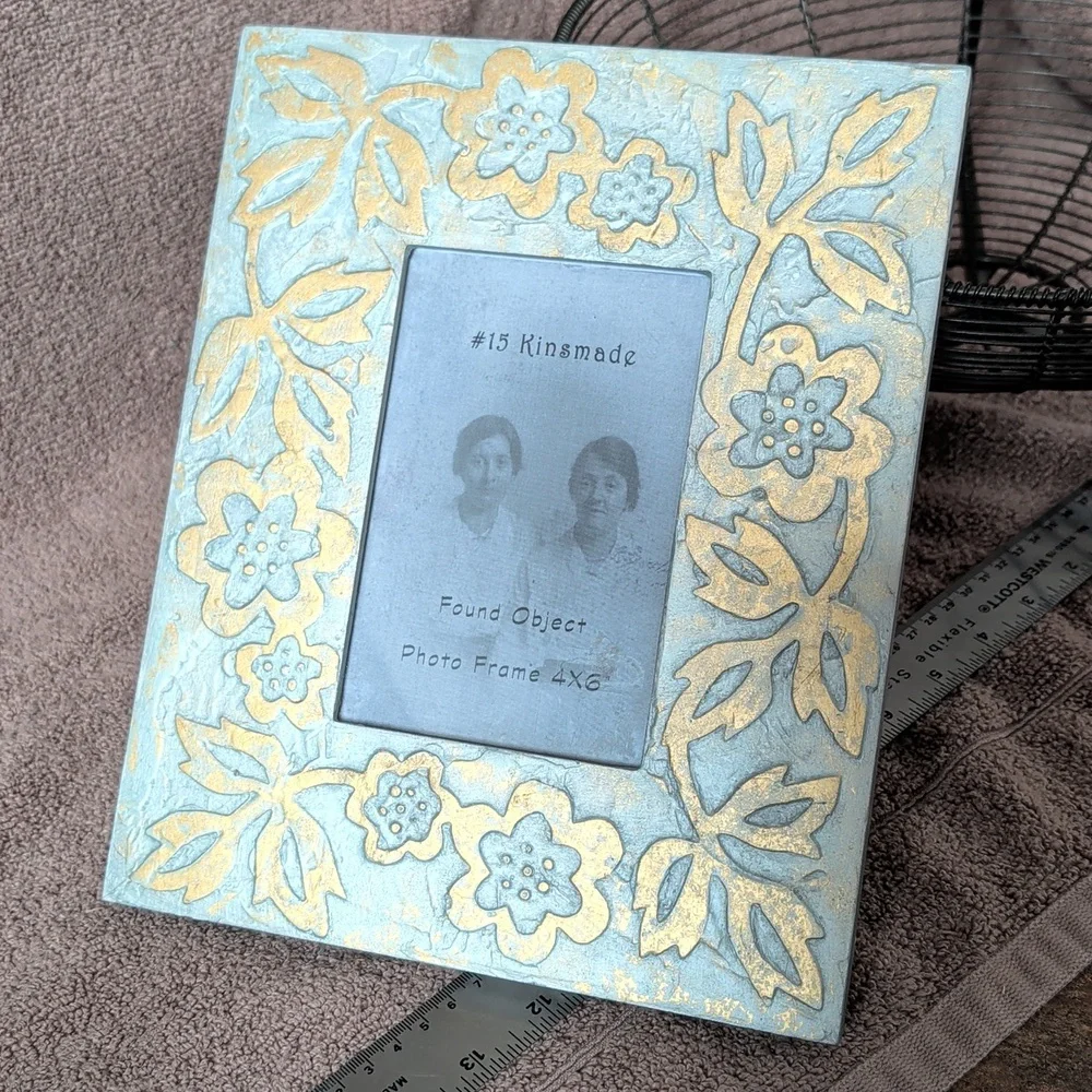 Burnes Of Boston Gold Floral Photo Frame 4x6 Vintage 2000